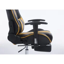 CLP Bureaustoel Limit zwart Frame - Kunstleer - zwart/geel