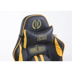 CLP Bureaustoel Limit zwart Frame - Kunstleer - zwart/geel