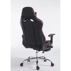 CLP Bureaustoel Limit zwart Frame - Kunstleer - zwart/rood