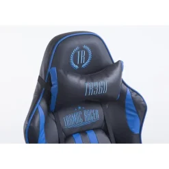 CLP Bureaustoel Limit zwart Frame - Kunstleer - zwart/blauw