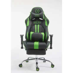 CLP Bureaustoel Limit zwart Frame - Kunstleer - zwart/groen