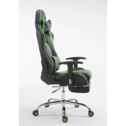 CLP Bureaustoel Limit zwart Frame - Kunstleer - zwart/groen