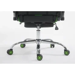 CLP Bureaustoel Limit zwart Frame - Kunstleer - zwart/groen