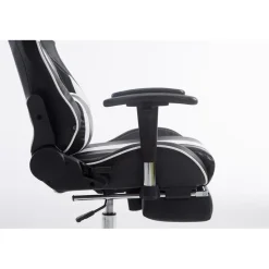 CLP Bureaustoel Limit zwart Frame - Kunstleer - zwart/wit