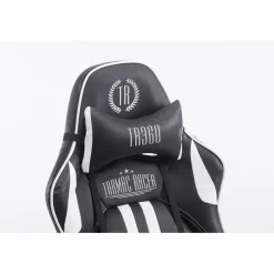 CLP Bureaustoel Limit zwart Frame - Kunstleer - zwart/wit