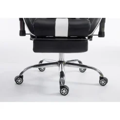 CLP Bureaustoel Limit zwart Frame - Kunstleer - zwart/wit