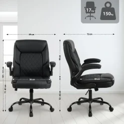 CLP Bureaustoel Medfield zwart Frame - Kunstleer - zwart