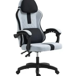 CLP Bureaustoel Miltona zwart Frame - Stof - grijs/zwart