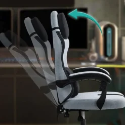 CLP Bureaustoel Miltona zwart Frame - Stof - grijs/zwart