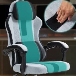 CLP Bureaustoel Miltona zwart Frame - Stof - grijs/zwart