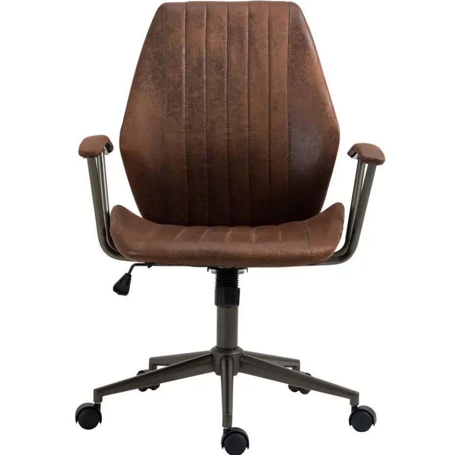 CLP Bureaustoel Nampa zwart Frame - Kunstleer - cognac