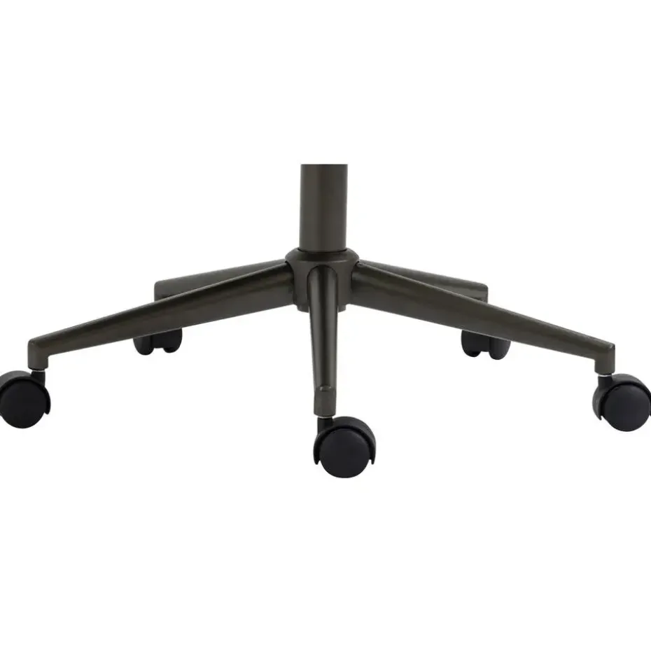 CLP Bureaustoel Nampa zwart Frame - Kunstleer - cognac