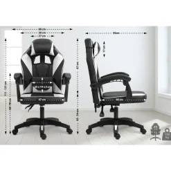 CLP Bureaustoel Orkney zwart Frame - Kunststof - zwart/wit