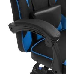 CLP Bureaustoel Orkney zwart Frame - Kunststof - zwart/blauw