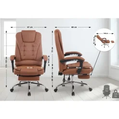 CLP Bureaustoel Oxygen Kunstleer - licht bruin