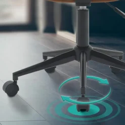 CLP Bureaustoel Plover zwart Frame - Hout - walnoot/creme