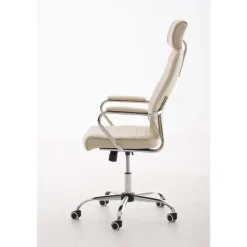 CLP Bureaustoel Rako V2 chroom Frame - Kunstleer - creme