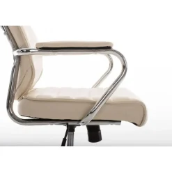 CLP Bureaustoel Rako V2 chroom Frame - Kunstleer - creme