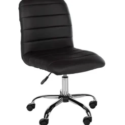 CLP Bureaustoel Redding chroom Frame - Kunstleer - bruin