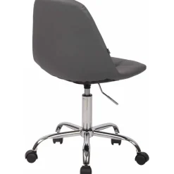 CLP Bureaustoel Reims chroom Frame - Kunstleer - grijs