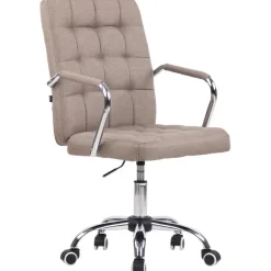 CLP Bureaustoel Terni chroom Frame - Stof - taupe