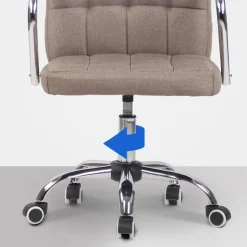 CLP Bureaustoel Terni chroom Frame - Stof - taupe