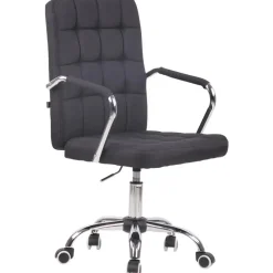 CLP Bureaustoel Terni chroom Frame - Stof - zwart