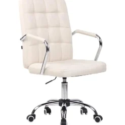 CLP Bureaustoel Terni chroom Frame - Stof - creme