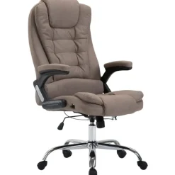 CLP Bureaustoel Thor chroom Frame - Stof - taupe