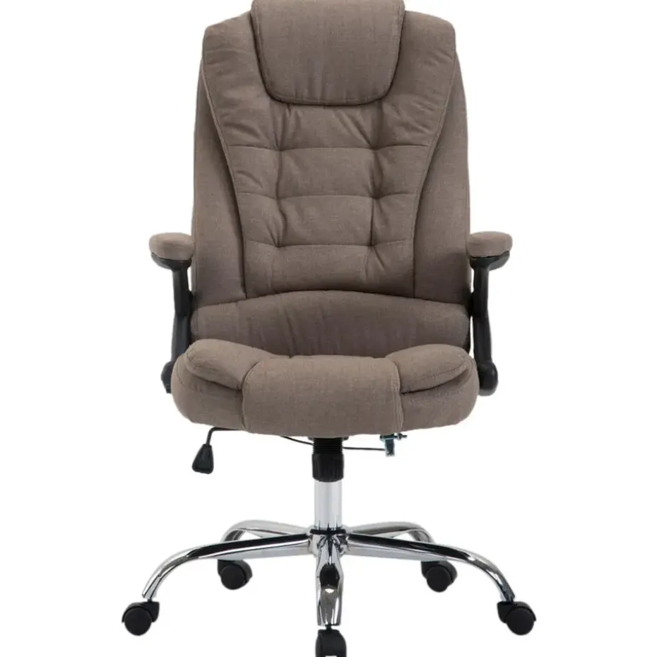 CLP Bureaustoel Thor chroom Frame - Stof - taupe