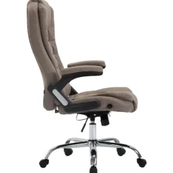 CLP Bureaustoel Thor chroom Frame - Stof - taupe