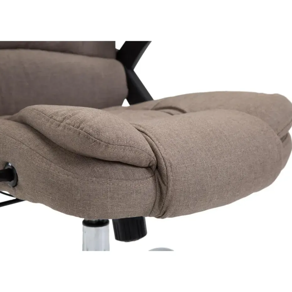 CLP Bureaustoel Thor chroom Frame - Stof - taupe