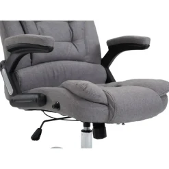 CLP Bureaustoel Thor chroom Frame - Stof - grijs