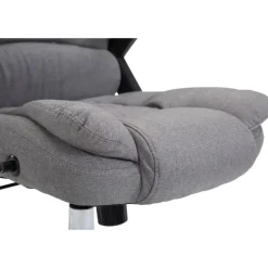 CLP Bureaustoel Thor chroom Frame - Stof - grijs