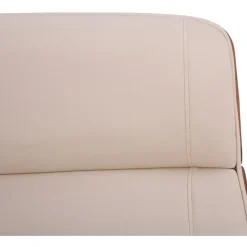 CLP Bureaustoel Varel chroom Frame - Kunstleer - walnoot/creme