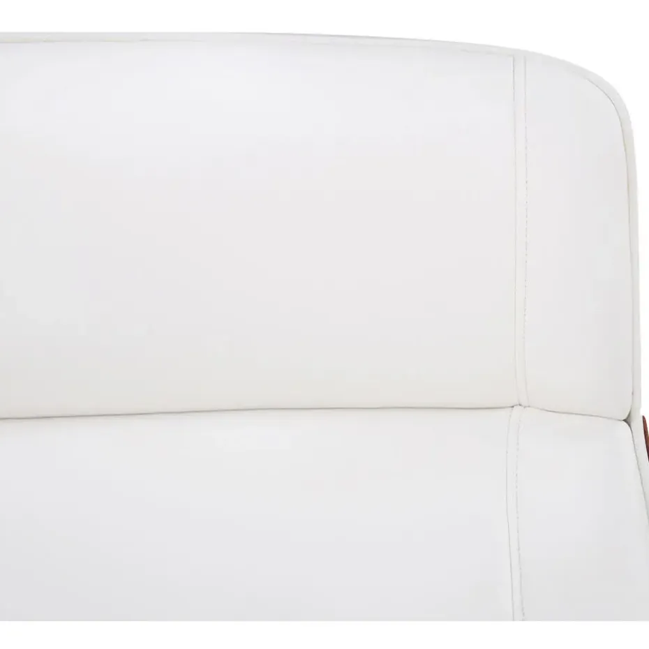 CLP Bureaustoel Varel chroom Frame - Kunstleer - walnoot/wit