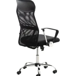 CLP Bureaustoel Washington chroom Frame - Kunstleer - zwart