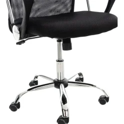 CLP Bureaustoel Washington chroom Frame - Kunstleer - zwart