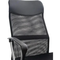 CLP Bureaustoel Washington chroom Frame - Kunstleer - zwart