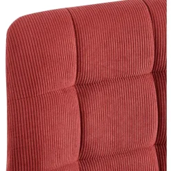 CLP Eetkamerstoel Antibes zwart Frame - Ribstof - bordeauxrood