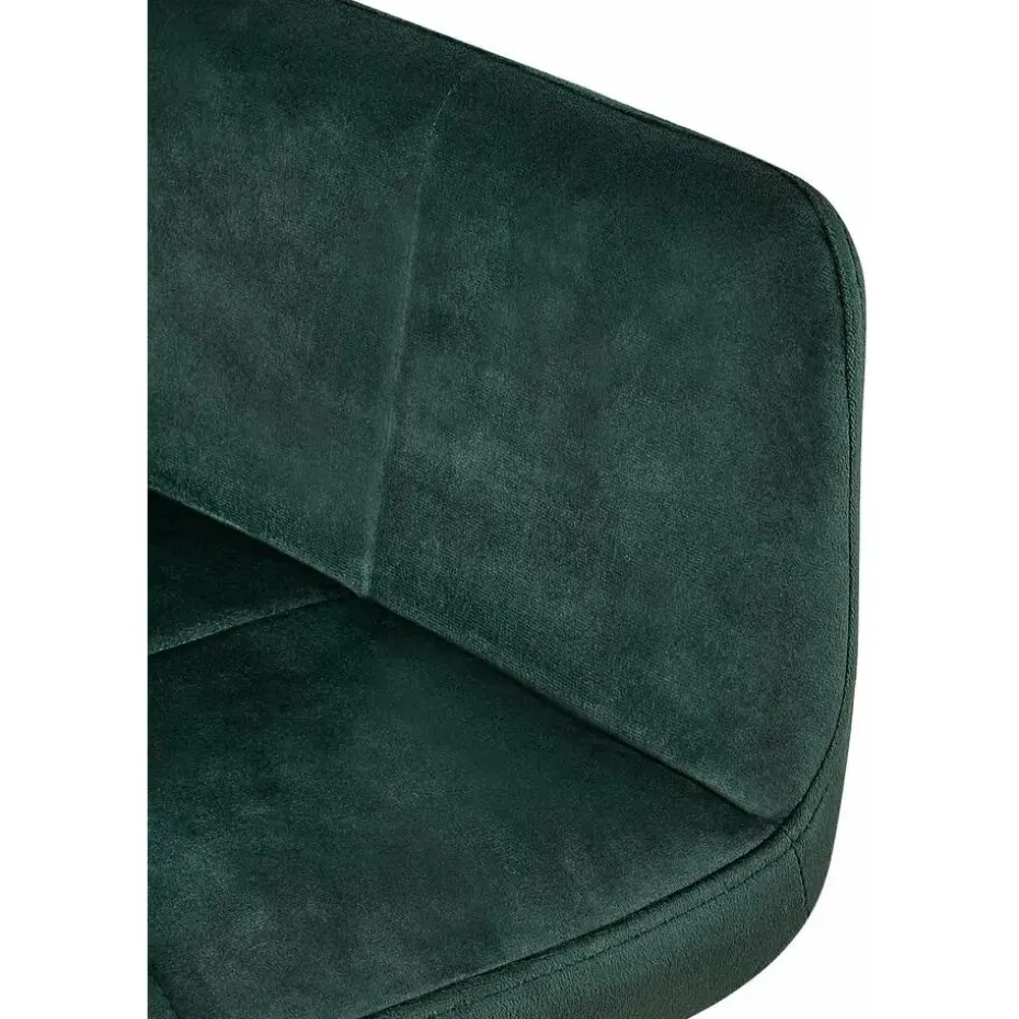 CLP Eetkamerstoel Emia zwart Frame - Fluweel - groen