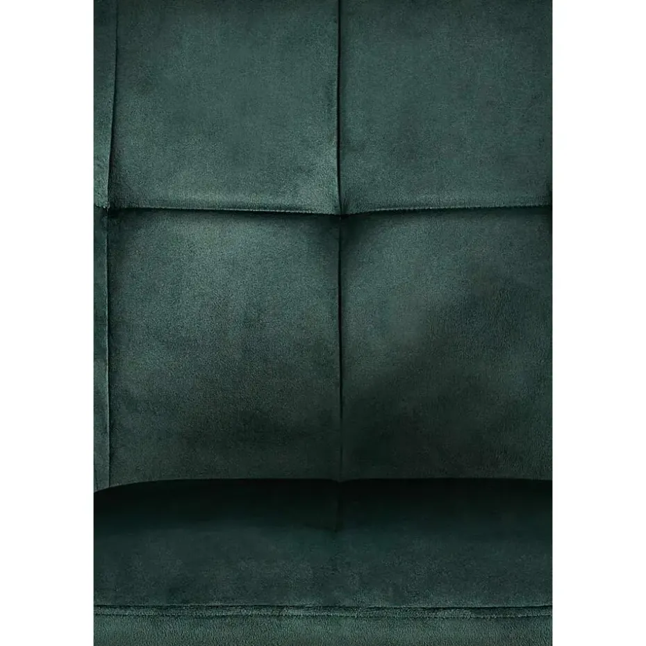 CLP Eetkamerstoel Emia zwart Frame - Fluweel - groen