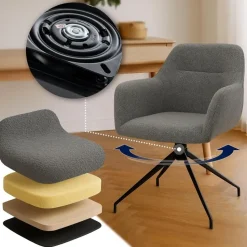 CLP Eetkamerstoel Merlinda Stof - grijs