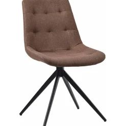 CLP Eetkamerstoel Merna zwart Frame - Stof - taupe