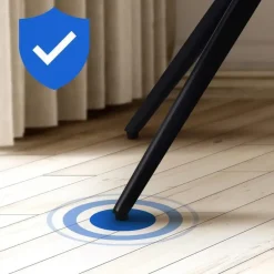 CLP Eetkamerstoel Merna zwart Frame - Stof - taupe