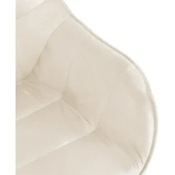 CLP Eetkamerstoel Russel zwart Frame - Fluweel - creme