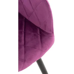 CLP Eetkamerstoel Shila zwart Frame - Fluweel - purper