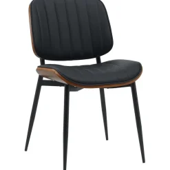 CLP Eetkamerstoel Tiffin Kunstleer - walnoot/zwart