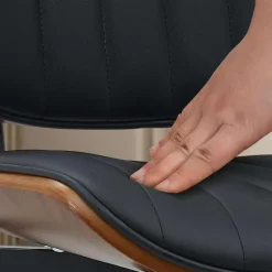 CLP Eetkamerstoel Tiffin Kunstleer - walnoot/zwart