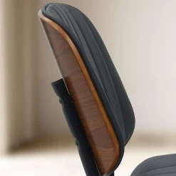 CLP Eetkamerstoel Tiffin Kunstleer - walnoot/zwart